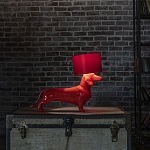 Настольная лампа COLLECTION OF DOGS с абажуром Такса варинант исполнения - 3 | Loft Concept в Брянске