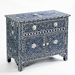 Комод инкрустация костью ORIENTAL Indian синий орнамент варинант исполнения - 3 | Loft Concept в Брянске