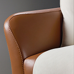 Элитарный современный диван Birmingham с кожаной спинкой варинант исполнения - 3 | Loft Concept в Брянске