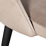 Стул велюровый серо-бежевый Schelde Gray Beige варинант исполнения - 3 | Loft Concept в Брянске