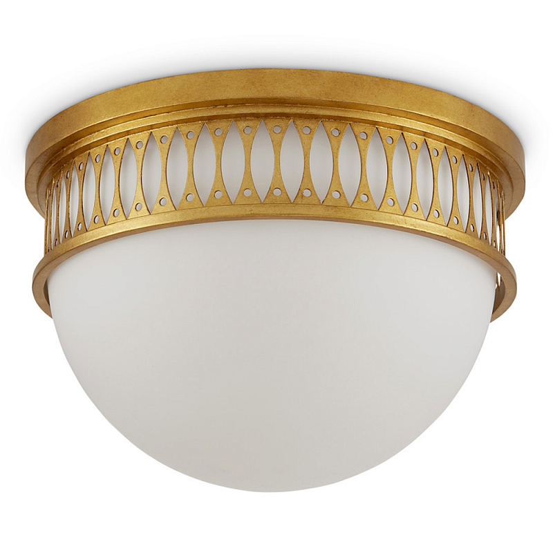 Потолочный светильник с фактурным золотым каркасом Exceptional Classic Design Золотой Молочный Потолочный светильник с фактурным золотым каркасом Exceptional Classic Design Золотой Молочный в Брянске | Loft Concept