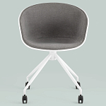 Офисное кресло из пластика с мягким сиденьем Eggshell Grey варинант исполнения - 3 | Loft Concept в Брянске