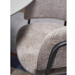 Стул полукруглый с каркасом из металла и мягким сиденьем и спинкой Soft Chenille варинант исполнения - 8 | Loft Concept в Брянске