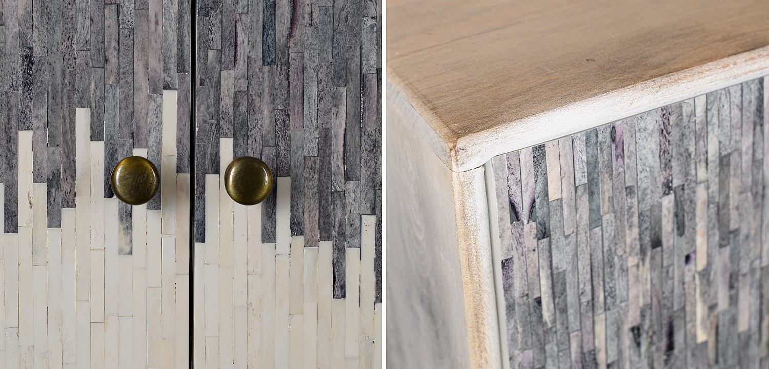 Комод с инкрустацией Grey White Bone Inlay Комод с инкрустацией Grey White Bone Inlay - Loft-Concept в Брянске
