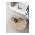 Столик кофейный кремового цвета с овальной столешницей и круглым основанием Cream Dalmen Table варинант исполнения - 5 | Loft Concept в Брянске