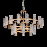 Люстра двухъярусная круглая с текстурными цилиндрическими плафонами Glimpse варинант исполнения - 7 | Loft Concept в Брянске