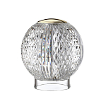 Настольная лампа с прозрачным шарообразным плафоном на цилиндрической подставке Crystal Globule варинант исполнения - 1 | Loft Concept в Брянске