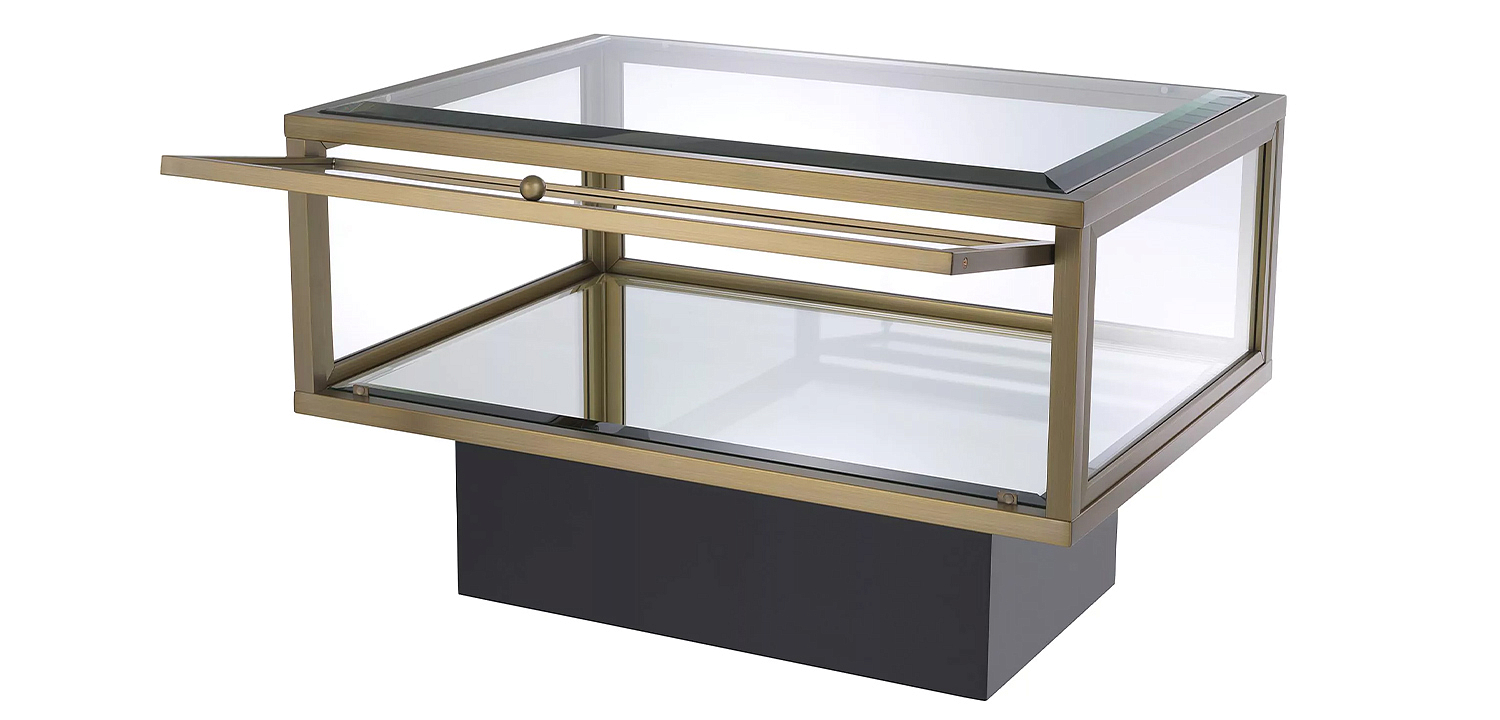Приставной стол с витриной Eichholtz Side Table Ryan Приставной стол с витриной Eichholtz Side Table Ryan - Loft-Concept в Брянске