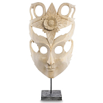 Маска ручной работы деревянная с резьбой Mask of Happiness варинант исполнения - 1 | Loft Concept в Брянске