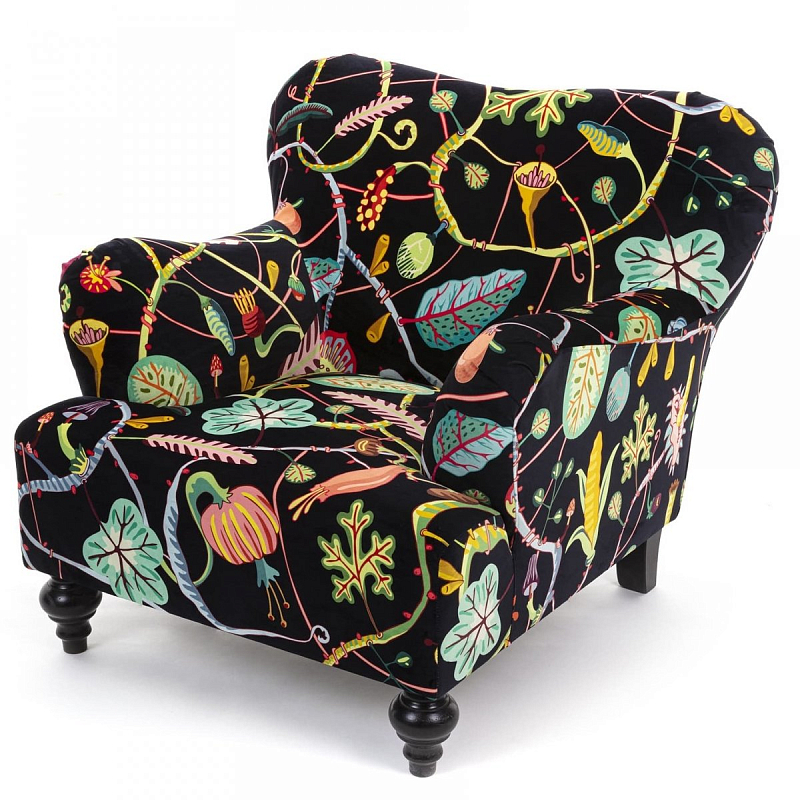 Кресло Seletti Armchair Botanical diva black Черный Мульти Кресло Seletti Armchair Botanical diva black Черный Мульти в Брянске | Loft Concept