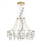 Люстра подвесная из металла с хрустальными прозрачными подвесками Quasar 81 варинант исполнения - 2 | Loft Concept в Брянске