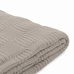Плед из хлопка рельефной вязки бежево-серого цвета Waffle Comfort варинант исполнения - 2 | Loft Concept в Брянске