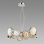 Люстра с плафонами из дымчатого стекла Glass Peonies варинант исполнения - 3 | Loft Concept в Брянске