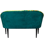 Диван двухместный из натурального бука зеленый с цветочным принтом Impressionism in Art варинант исполнения - 2 | Loft Concept в Брянске