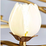 Люстра круглая с ветвистым каркасом и плафонами в виде лотосов Chandelier Lotus варинант исполнения - 1 | Loft Concept в Брянске