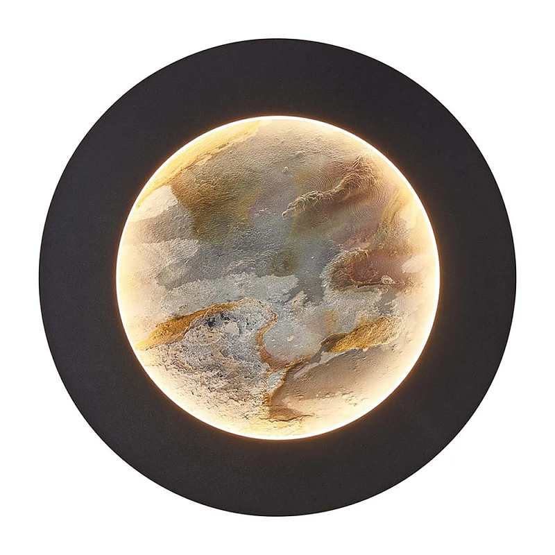 Бра в форме диска черного цвета Borders of Black Черный в Брянске | Loft Concept 