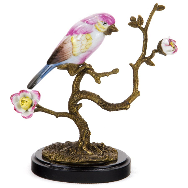 Статуэтка Pink Bird Белый Бронза Розовый (Rose) Статуэтка Pink Bird Белый Бронза Розовый (Rose) в Брянске | Loft Concept