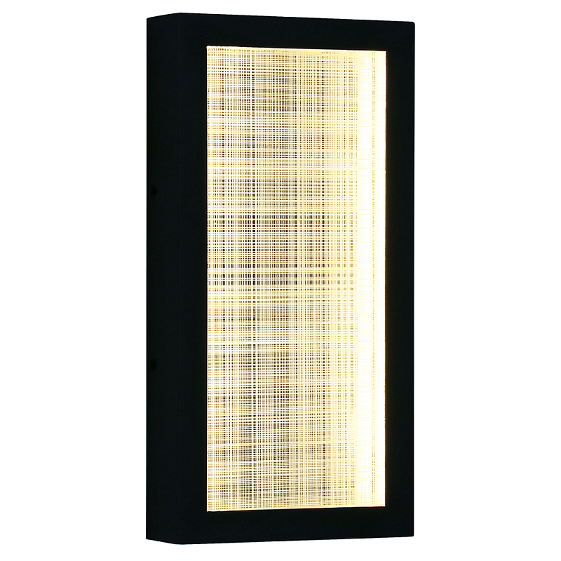 Светодиодное прямоугольное бра из металла черного цвета Lattice Lux Черный Светодиодное прямоугольное бра из металла черного цвета Lattice Lux Черный в Брянске | Loft Concept