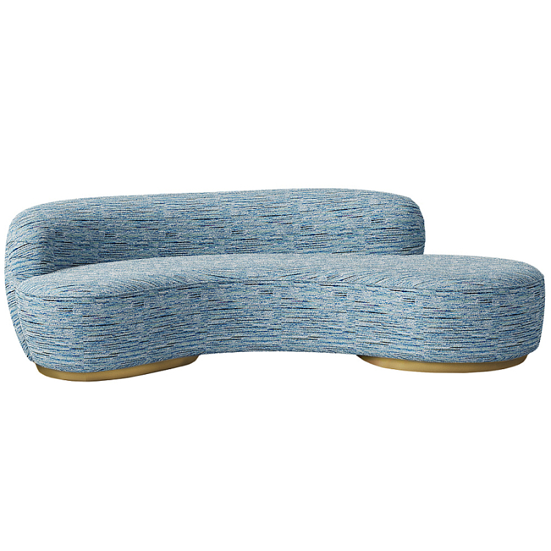 Диван Gold River Голубой Белый Латунь в Брянске | Loft Concept 