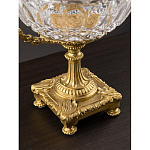 Чаша из рельефного стекла прозрачного цвета на бронзовой подставке Eden Garden варинант исполнения - 6 | Loft Concept в Брянске