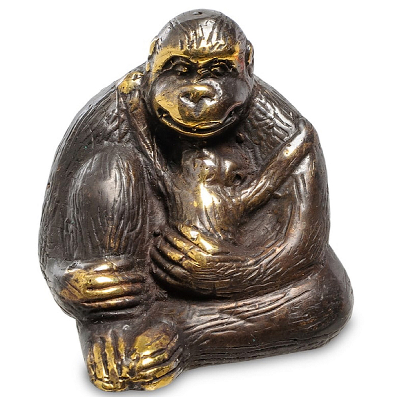 Статуэтка из бронзы в виде обезьяны Animals Bronze Бронзовый Винтажный голубой в Брянске | Loft Concept 