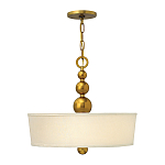 Люстра подвесная с белым тканевым цилиндрическим абажуром и декоративными шарами Hinkley варинант исполнения - 8 | Loft Concept в Брянске