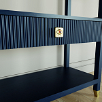 Стеллаж Elsa Dreams Blue со стеклянными полками и ящиком варинант исполнения - 2 | Loft Concept в Брянске