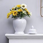 Ваза белая с крышкой однотонная Chinoiserie Ceramics варинант исполнения - 6 | Loft Concept в Брянске