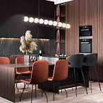 Подвесной линейный светодиодный светильник Crystal Globule Linear Hanging Lamp варинант исполнения - 3 | Loft Concept в Брянске