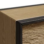 Тумба 2 ящика с подсветкой на рельефном фасаде Warm Industrial варинант исполнения - 5 | Loft Concept в Брянске