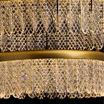 Люстра двухъярусная с золотого цвета и прозрачными подвесками Pettico варинант исполнения - 7 | Loft Concept в Брянске