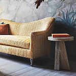 Дизайнерский журнальный стол с круглой каменной столешницей Utezu варинант исполнения - 3 | Loft Concept в Брянске