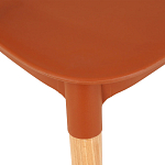 Пластиковый стул на ножках из массива бука Ferret Spiral Brown варинант исполнения - 5 | Loft Concept в Брянске