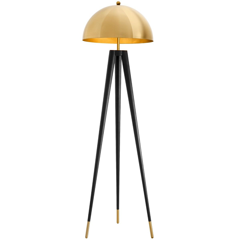 Торшер Eichholtz Floor Lamp Coyote Глянцевое золото Черный Торшер Eichholtz Floor Lamp Coyote Глянцевое золото Черный в Брянске | Loft Concept