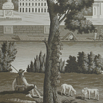 Обои ручная роспись Monuments of Paris Eau Forte on scenic paper варинант исполнения - 1 | Loft Concept в Брянске