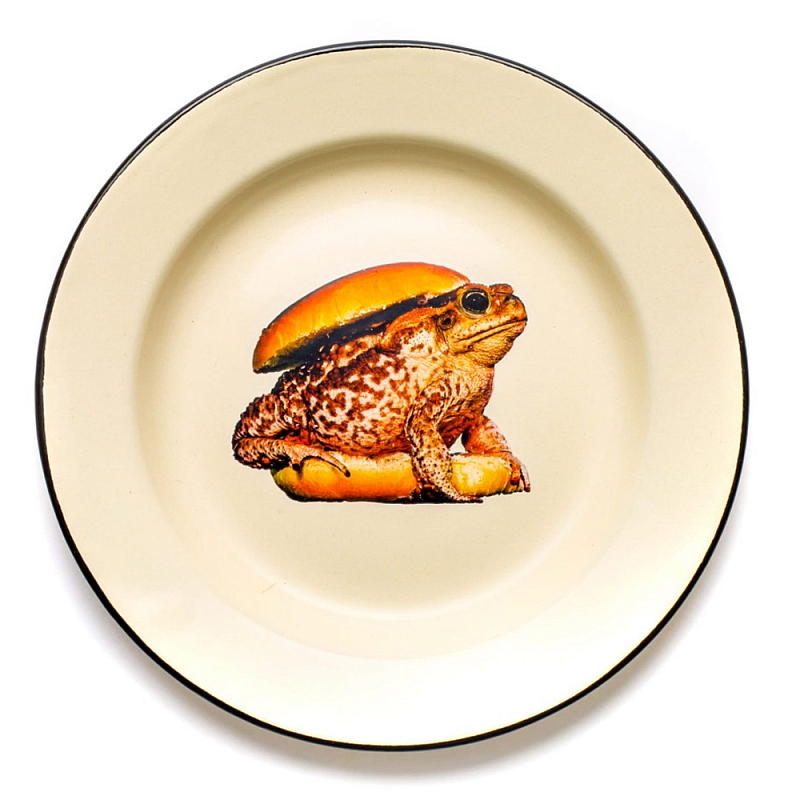 Тарелка Seletti Toad Бежевый Коричневый Тарелка Seletti Toad Бежевый Коричневый в Брянске | Loft Concept