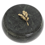 Шкатулка круглая из натурального камня змеевик Stone Casket варинант исполнения - 3 | Loft Concept в Брянске