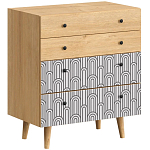 Комод с принтом на ящиках Elise Chest of Drawers варинант исполнения - 11 | Loft Concept в Брянске