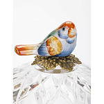 Конфетница с бронзовой ручкой и фарфоровой птичкой на крышке Eden Garden варинант исполнения - 3 | Loft Concept в Брянске