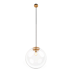 Подвесной светильник со стеклянным прозрачным плафоном в форме шара и золотыми металлическим акцентами 30 ClassiCon варинант исполнения - 2 | Loft Concept в Брянске