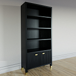 Книжный Стеллаж Elsa Dreams Black с задней стенкой варинант исполнения - 1 | Loft Concept в Брянске