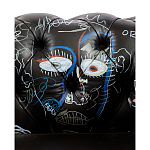 Кресло "Баския и Уорхол" Basquiat Warhol graffiti chair натуральная кожа варинант исполнения - 7 | Loft Concept в Брянске