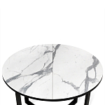 Стол обеденный раздвижной со столешницей белый мрамор Magali варинант исполнения - 6 | Loft Concept в Брянске