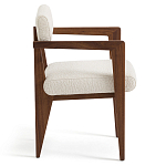 Кресло обеденное Alcove White Boucle из массива ореха варинант исполнения - 3 | Loft Concept в Брянске