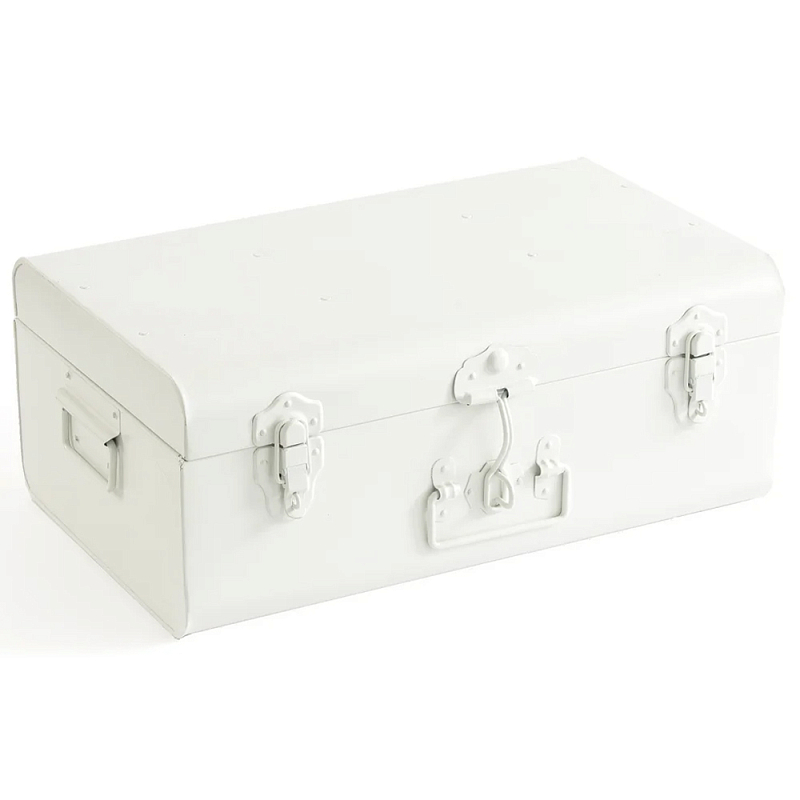 Металлический сундук Metal Chest White Белый в Брянске | Loft Concept 