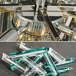 Дизайнерская люстра AQUA Blue Lagoon бирюзовое стекло несколько ярусов варинант исполнения - 3 | Loft Concept в Брянске