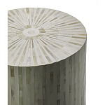 Круглый приставной столик с инкрустацией RADIAL BONE INLAY SIDE TABLE варинант исполнения - 1 | Loft Concept в Брянске