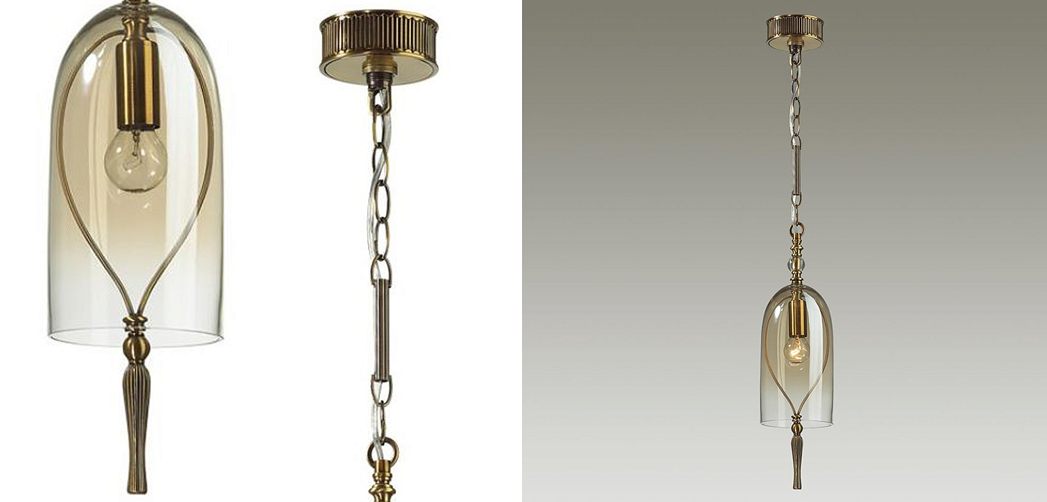 Подвесной светильник Glass Dome Bronze 12 Подвесной светильник Glass Dome Bronze 12 - Loft-Concept в Брянске