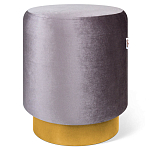 Пуф фиолетовый велюр на золотом металлическом основании Golden Belt варинант исполнения - 1 | Loft Concept в Брянске