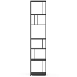 Высокий стеллаж из металла Menzie High Metal Rack Black варинант исполнения - 2 | Loft Concept в Брянске